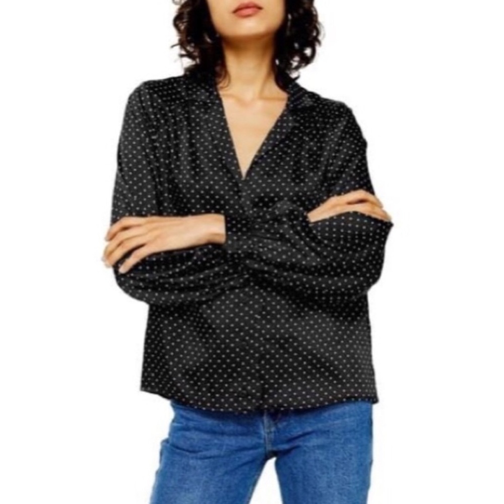 Topshop Polka Dot Blouse
